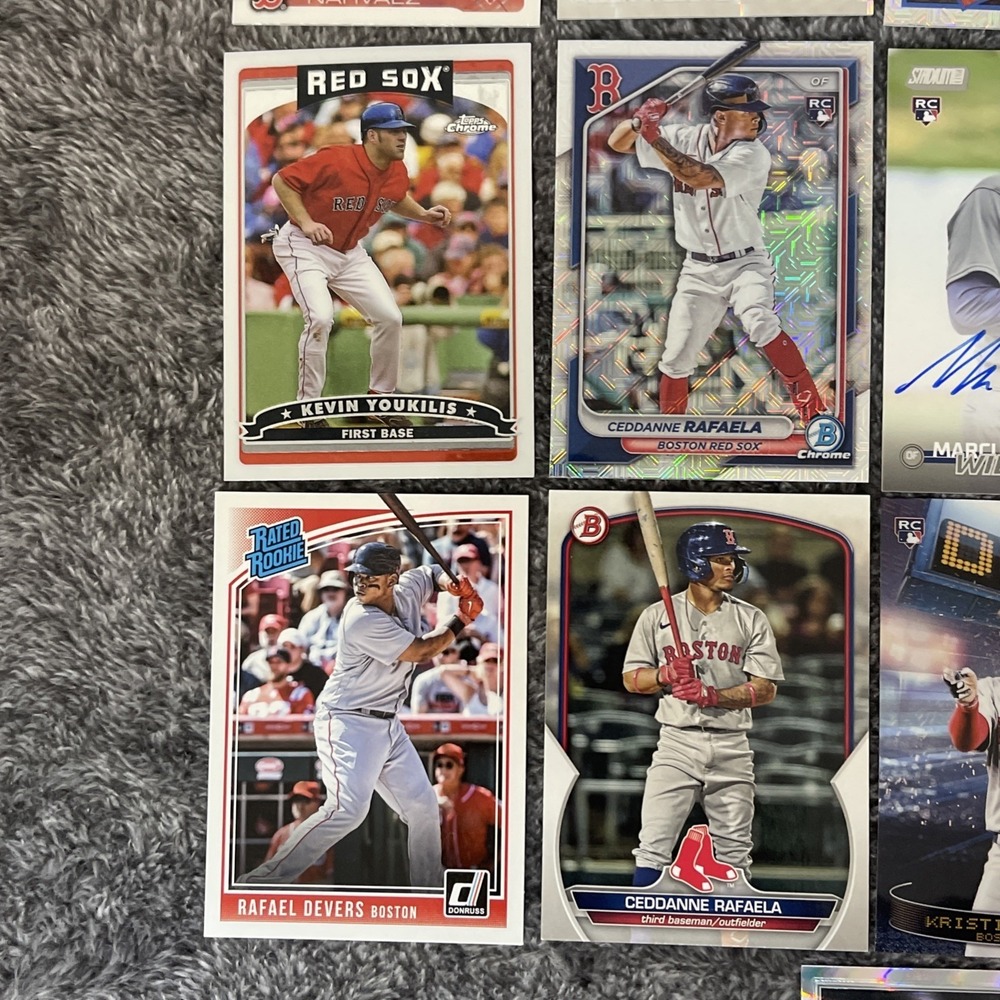 Boston Red Sox Baseball 21 Card Lot - Auto, Rookies,‎ Base, Insert, Parallel - Picture 8 of 9